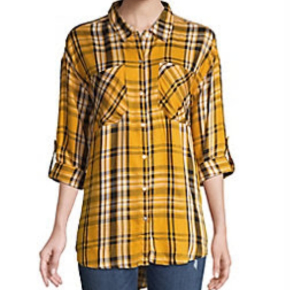 Design Lab Printed High Low Shirt - Picture 2 of 3